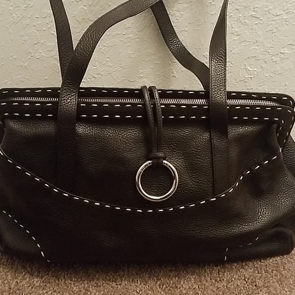 BCBG MAX AZRIA LEATHER SATCHEL